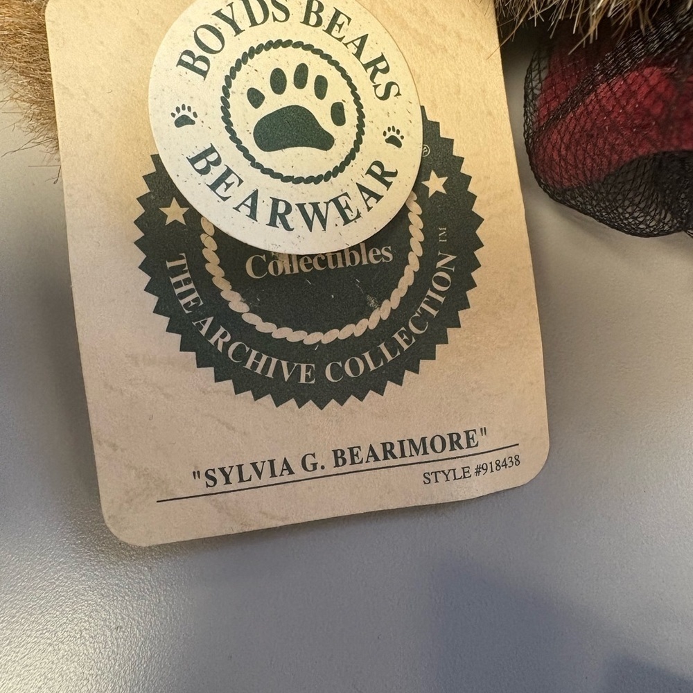 Boyd’s Bears Sylvia G. Bearimore collectible bear new with tags nwt 1990-2000 - Picture 5 of 6